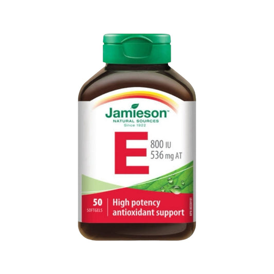 Jamieson Vitamin E 800IU, 50 Capsule - MELIA PHARMACY - MELIA PHARMACY