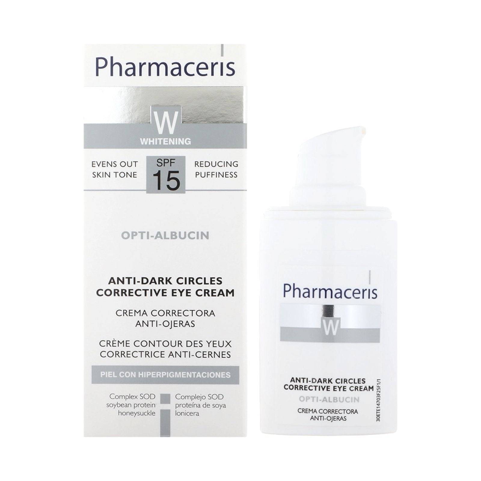 Pharmaceris W Opti Albucin Anti-Dark Circles Corrective Eye Cream Spf 15, 15Ml - MELIA PHARMACY - MELIA PHARMACY