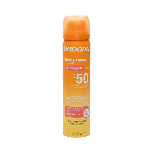 Babaria Sunscreen Facial Mist Spf50 Spray 75ml