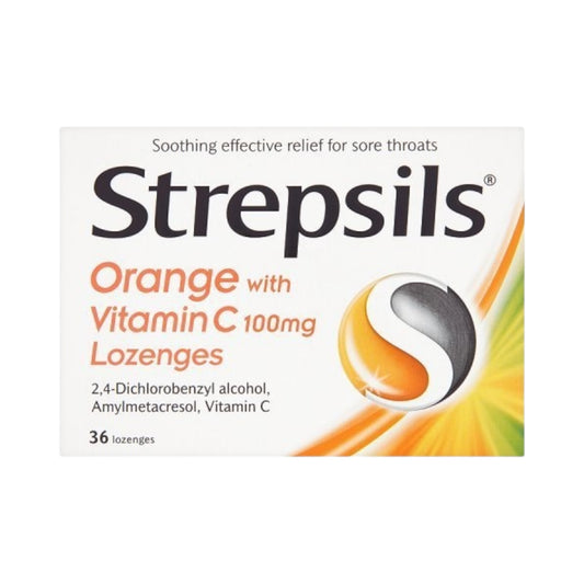 Strepsils Orange & Vitamin C 36 Lozenges
