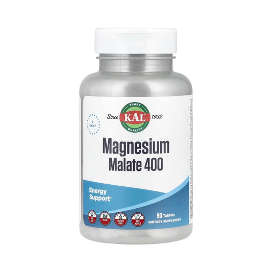 KAL, Magnesium Malate 400, 90 Tablets