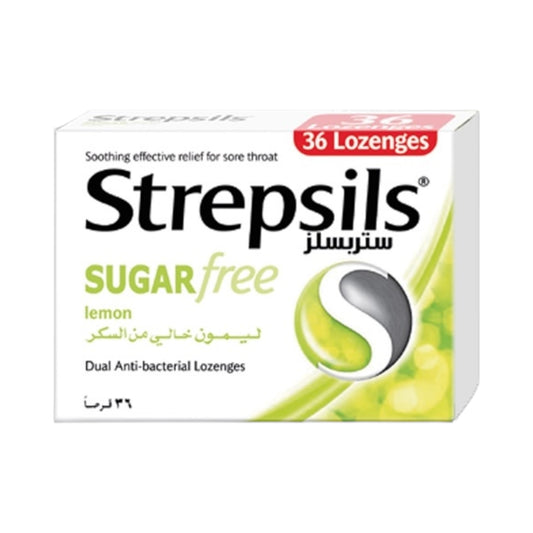 Strepsils Lemon Sugar Free 36 Lozenges