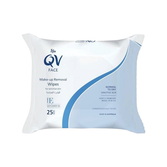 Qv Face Make-Up Removal Wipes For Normal To Dry Sensitive Skin 25 Wipes