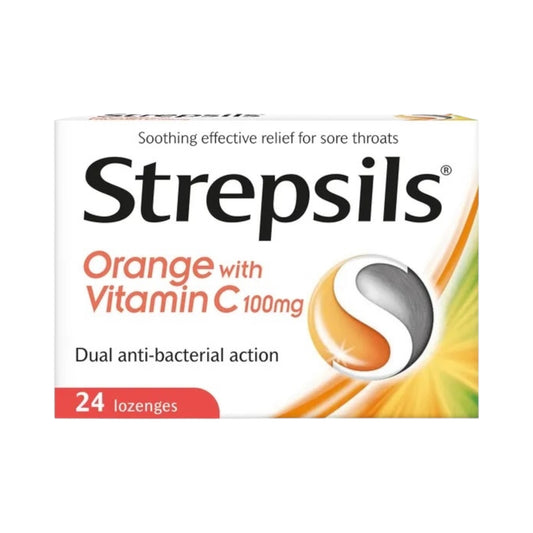 Strepsils Orange & Vitamin C 24 Lozenges
