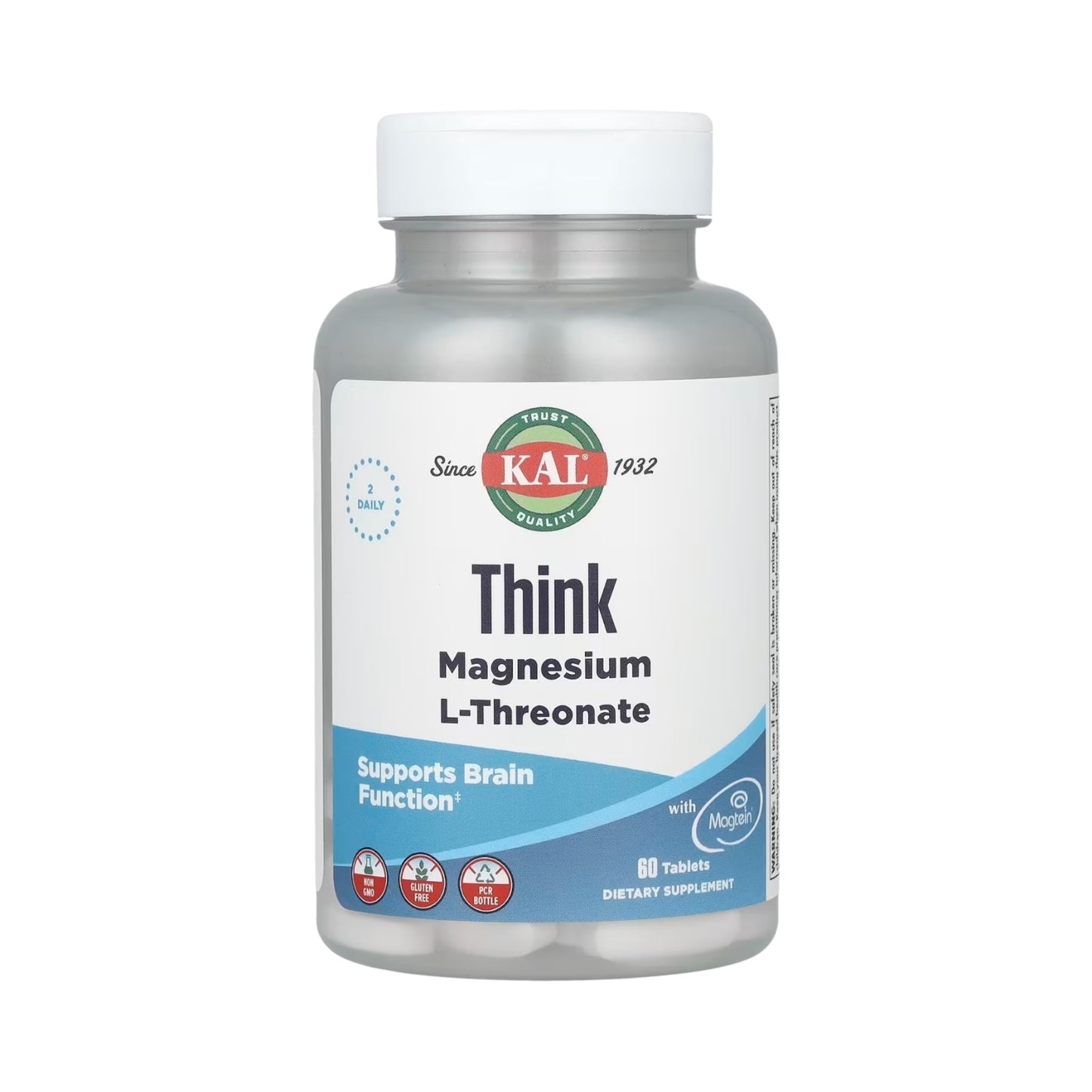 KAL, Think Magnesium L-Threonate, 60 Tablets