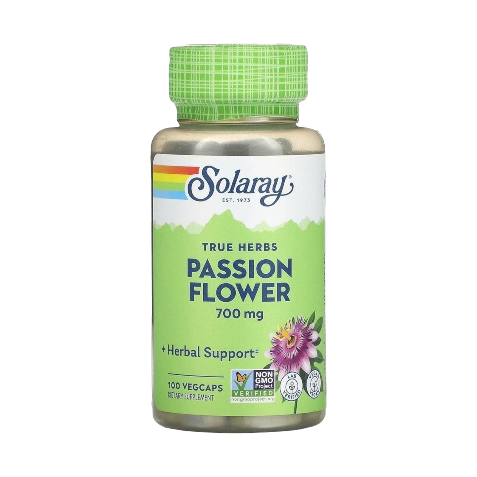 Solary, True Herbs, Passion Flower, 700 mg, 100 VegCaps (350 mg per Capsule) - MELIA PHARMACY - MELIA PHARMACY