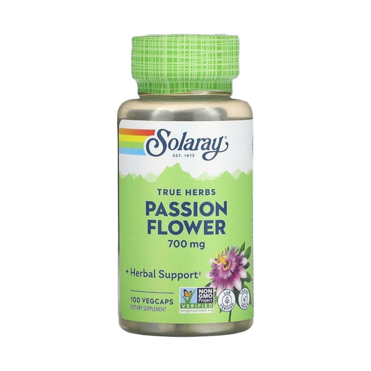 Solary, True Herbs, Passion Flower, 700 mg, 100 VegCaps (350 mg per Capsule) - MELIA PHARMACY - MELIA PHARMACY