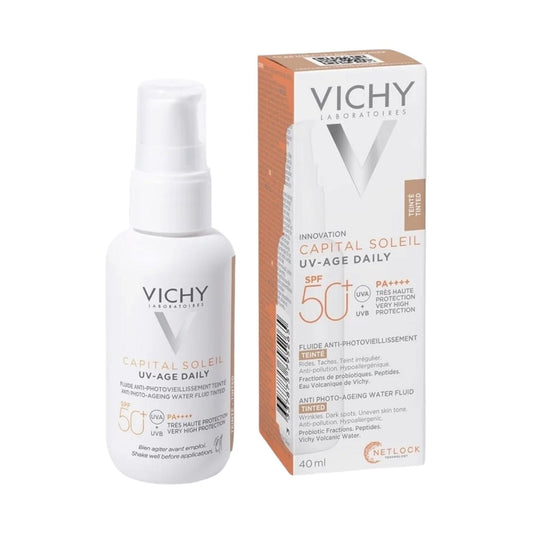 Vichy Capital Soleil UV - Age Tinted Anti Ageing Sunscreen SPF 50+ with Niacinamide 40ml - MELIA PHARMACY - MELIA PHARMACY