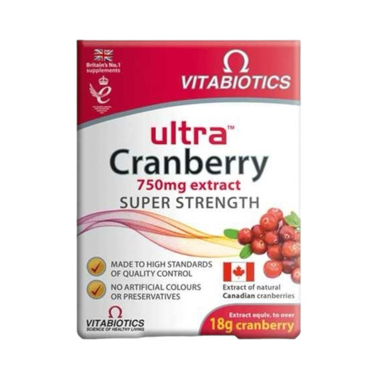 Vitabiotics Ultra Cranberry Super Strength 750Mg, 30 Tablet - MELIA PHARMACY - MELIA PHARMACY