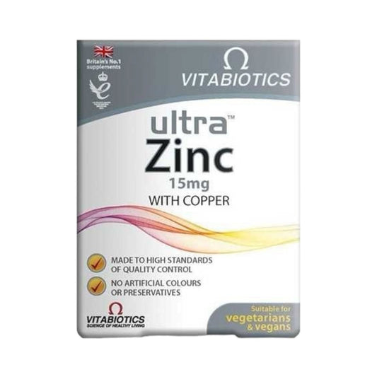 Vitabiotics Ultra Zinc 15Mg With Copper 60 Tablet - MELIA PHARMACY - MELIA PHARMACY