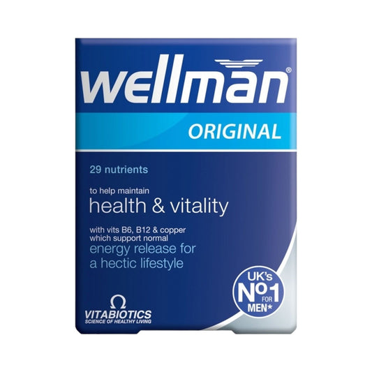 Vitabiotics Wellman Health, Vitality And Energy Release 30 Capsule - MELIA PHARMACY - MELIA PHARMACY
